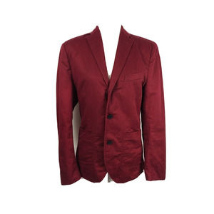 H&M Linen Blend Padded Button Double Breasted Blazer Size 34